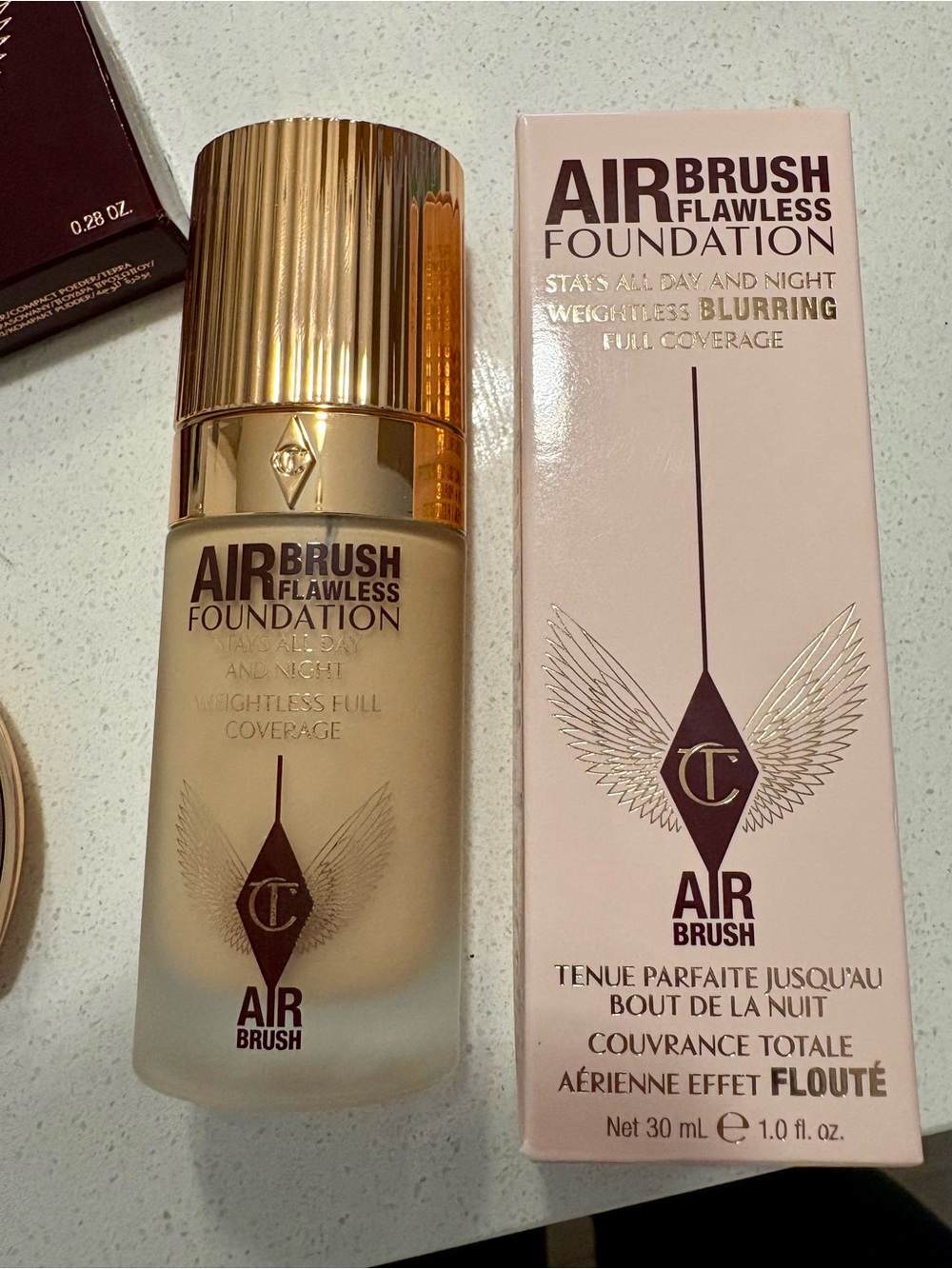 New Charlotte Tilbury Airbrush Flawless Foundation -4 Warm